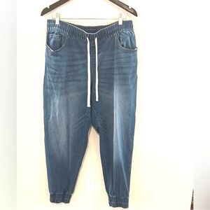 INC Y2K Baggy Lagenlook  Blue Elastic waist Trendy Jeans $69